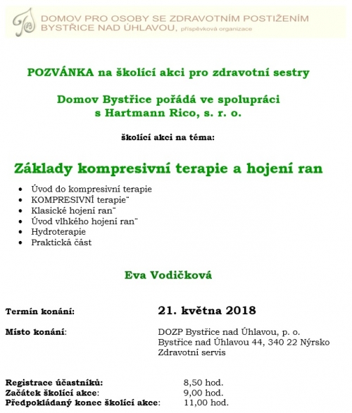 Základy kompresivní terapie a hojení ran