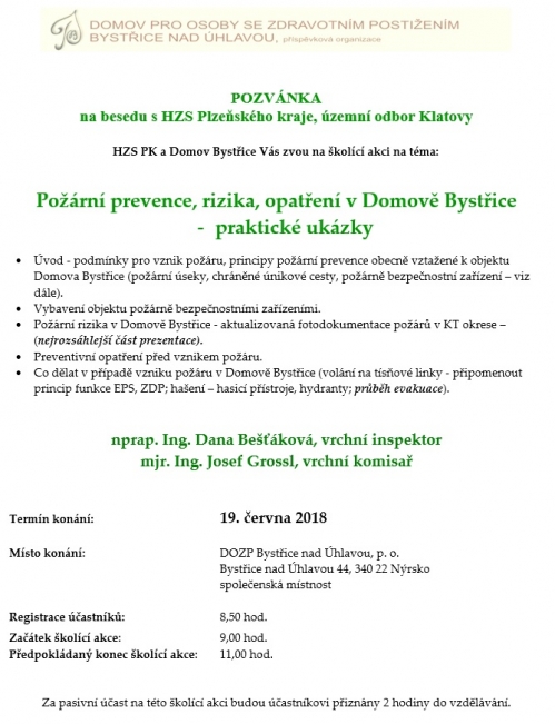 Pozvánka na besedu