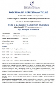 Péče o pečující v sociláních službách