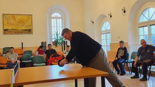 Trénink stolního tenisu