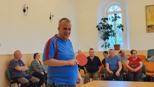 Trénink stolního tenisu