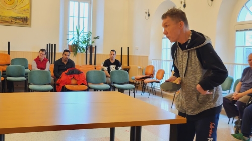 Trénink stolního tenisu