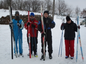 Lyžování a bobování na zahradě v DOZP