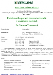 Problematika poruch chování uživatelů v sociálních službách