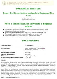 Pozvánka na školící akci