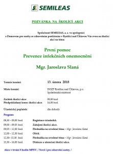 Pozvánka na školící akci